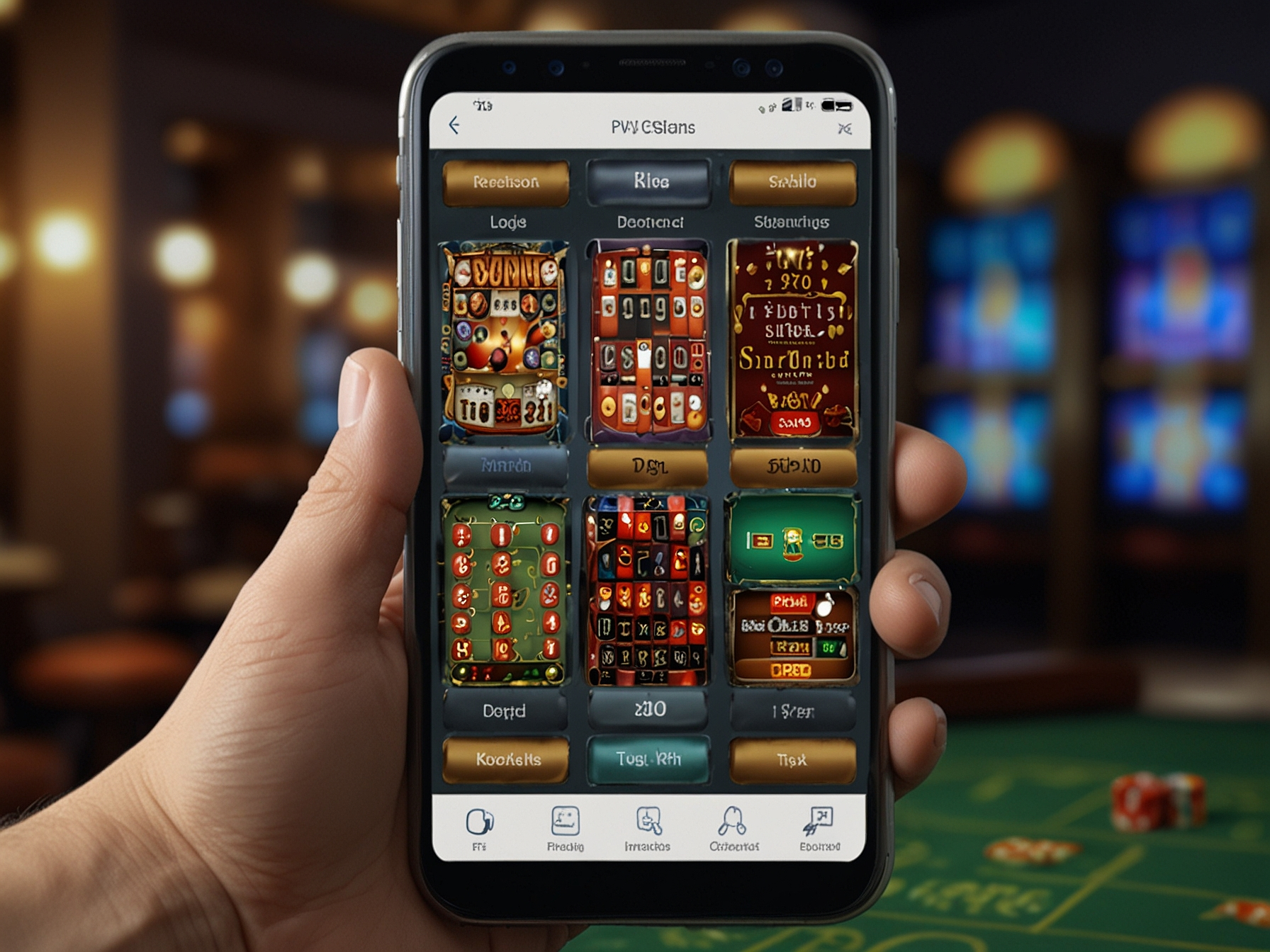 PpVip Casino mobile app on smartphone