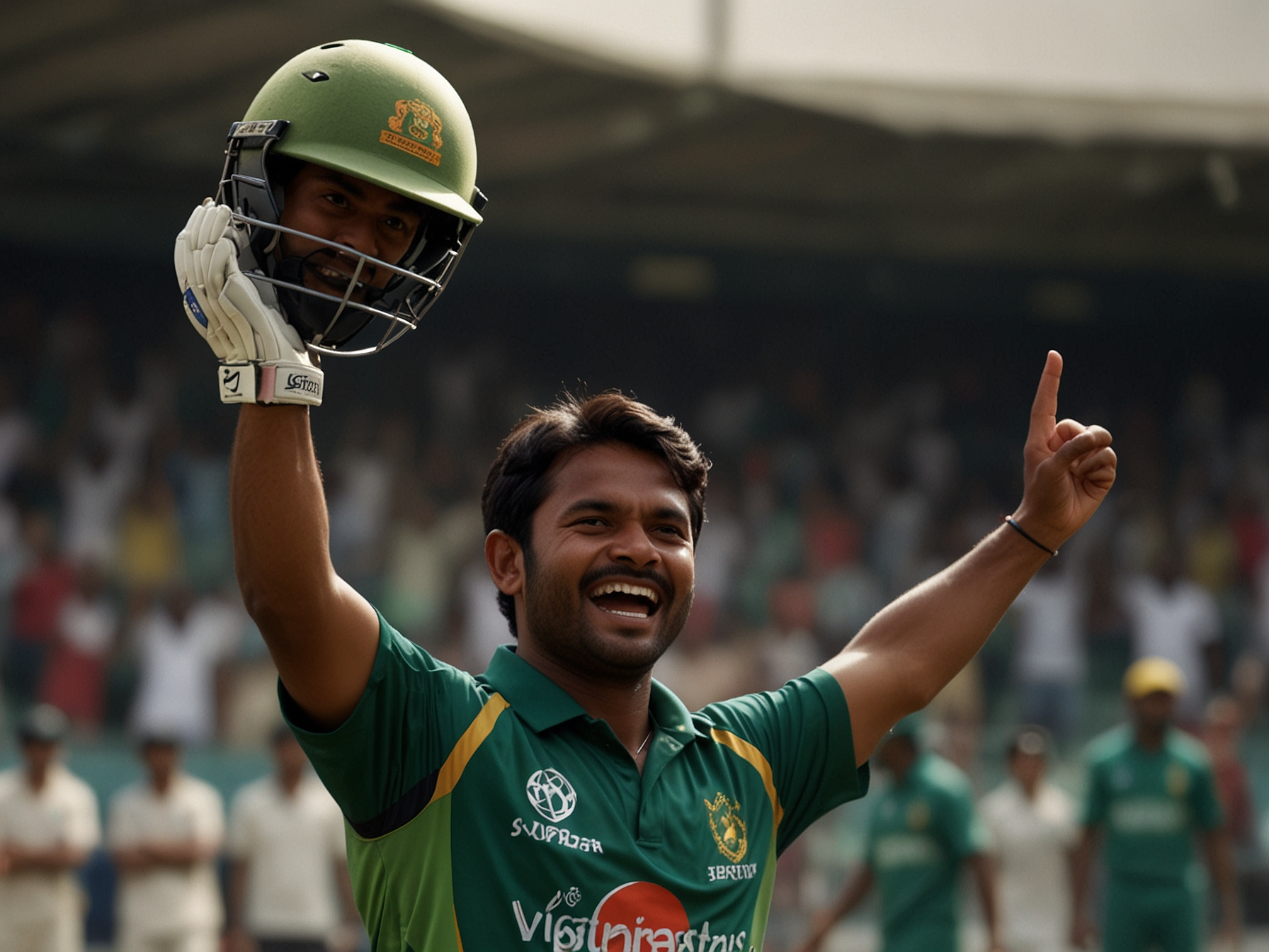 Bangladeshi cricket player celebrating - hero banner